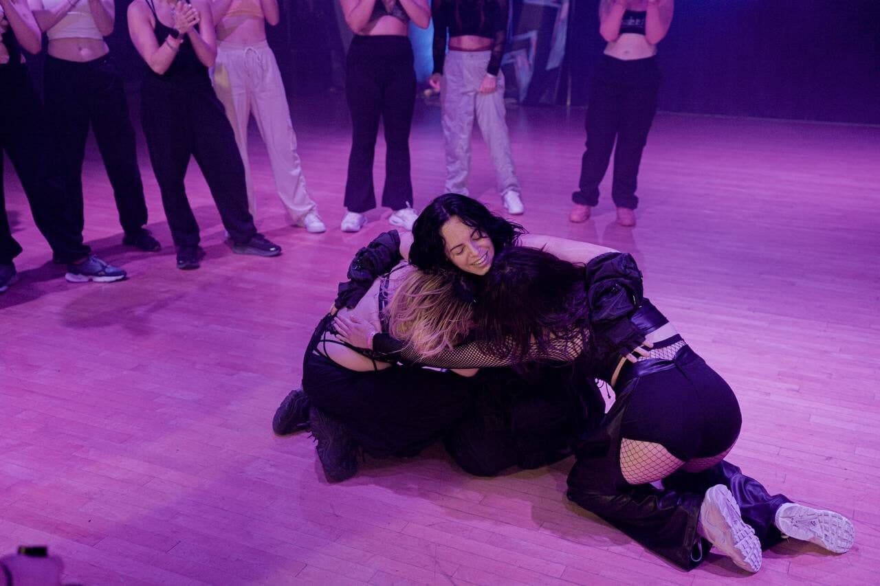 Dancers between classes at Chills